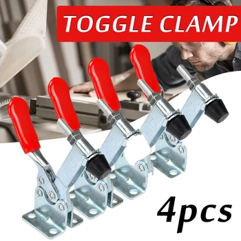 

4pcs Horizontal Toggle Clamp 201B Anti-Slip U Shape Toggle Clamps Quick-Release Toggle Clamps Set Tools for carpentry Hand Tools