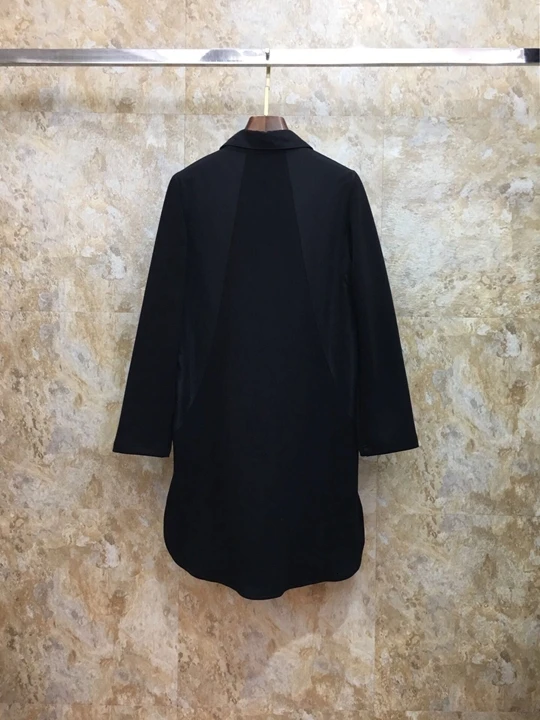 Осеннее раннее Новое Женское хлопковое декоративное однотонное платье с длинными рукавами и отворотами 831