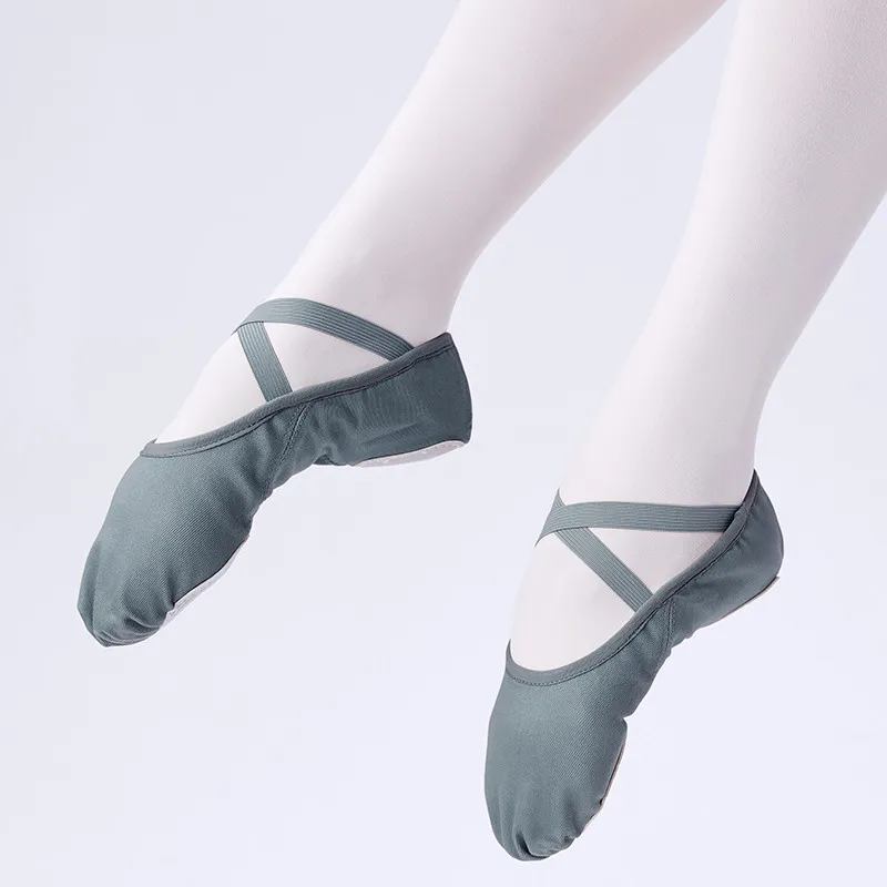 

Girls Canvas Dance Practice Shoes Kids Teenager Soft Sole Elastic Ballet Shoes Children Adult Ballet Slippers