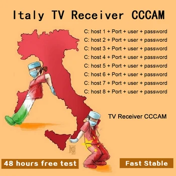 

Europe Spain 12/24 months stable cccam Clines Portugal Germany Poland satellite TV receiver Ccam Full HD DVB-S2 supports 3/7 lin