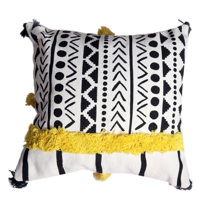 1PC Cushion Cover-C Креативный чехол для подушки, декоративный чехол для дивана, стула, геометрический чехол для подушки, Рождественская наволочка с кисточкой - Цвет: 1PC Cushion Cover-C