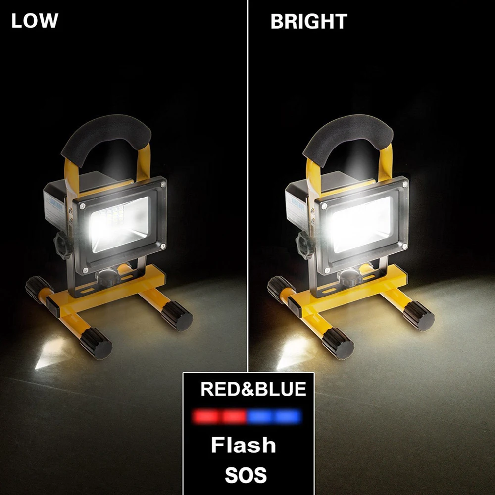 LED Work Light Rechargeable Portable Spotlight Search Light Outdoor Emergency Hand Work Lamp for Camping Garage