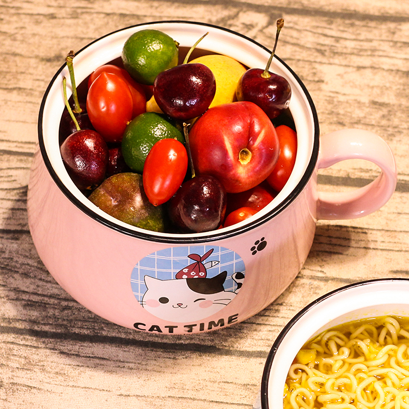 Cat Noodle and Fruit Bowl