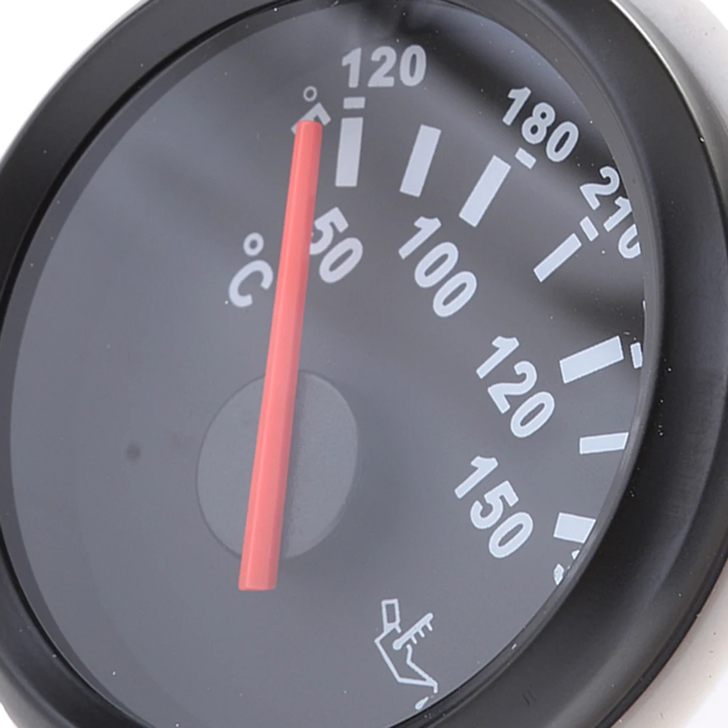 52mm 2'' 9-32V 50-150 Celsius Degree Marine Boat Oil Temperature Gauge Waterproof  Anti-fog Function Dust-proof Grade Gauge