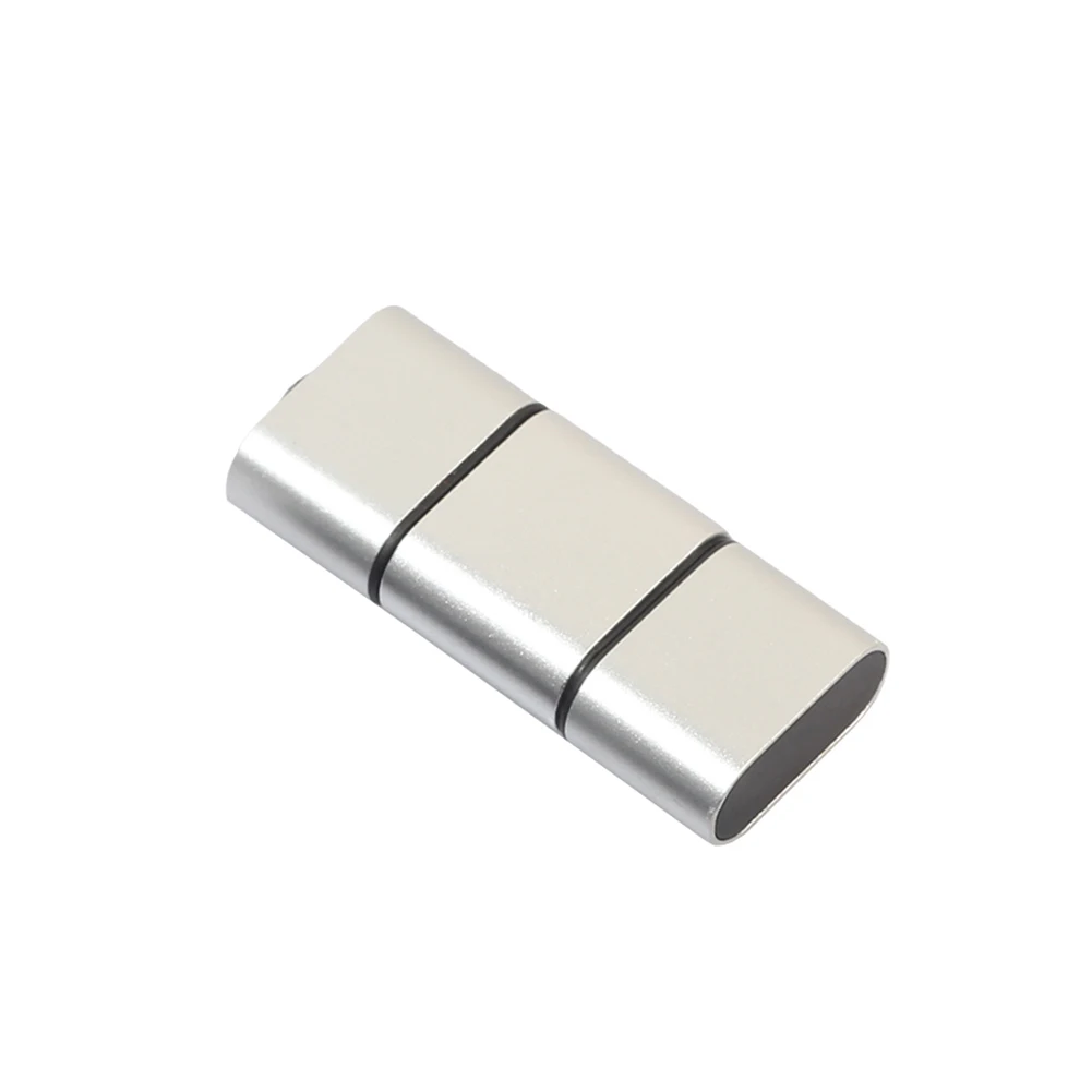 Тип C к USB 2,0 двойной интерфейс мини для телефона прочный многофункциональный высокоскоростной адаптер для карт легкий Экономия пространства 2 в 1 - Цвет: Серебристый