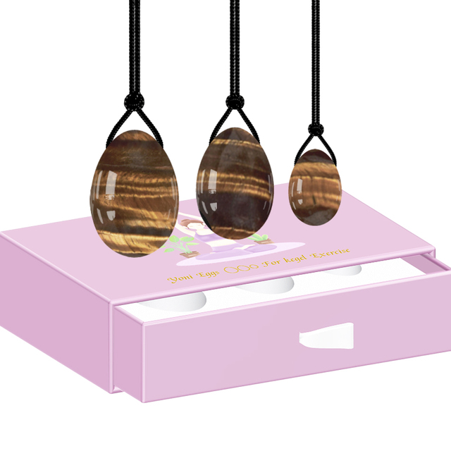 Stone Yoni Eggs Drilled Jade Egg Set with Box Women Kegel Exercise Vaginal Muscle Tightening  Feminine Hygiene Product