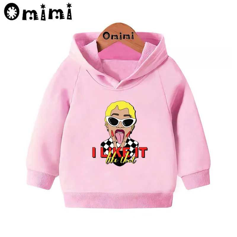 Детские толстовки в стиле «хип-хоп» с принтом «Rapper Cardi»; детские толстовки с капюшоном; пуловер для малышей; топы для девочек и мальчиков; Осенняя забавная одежда; KMT5260