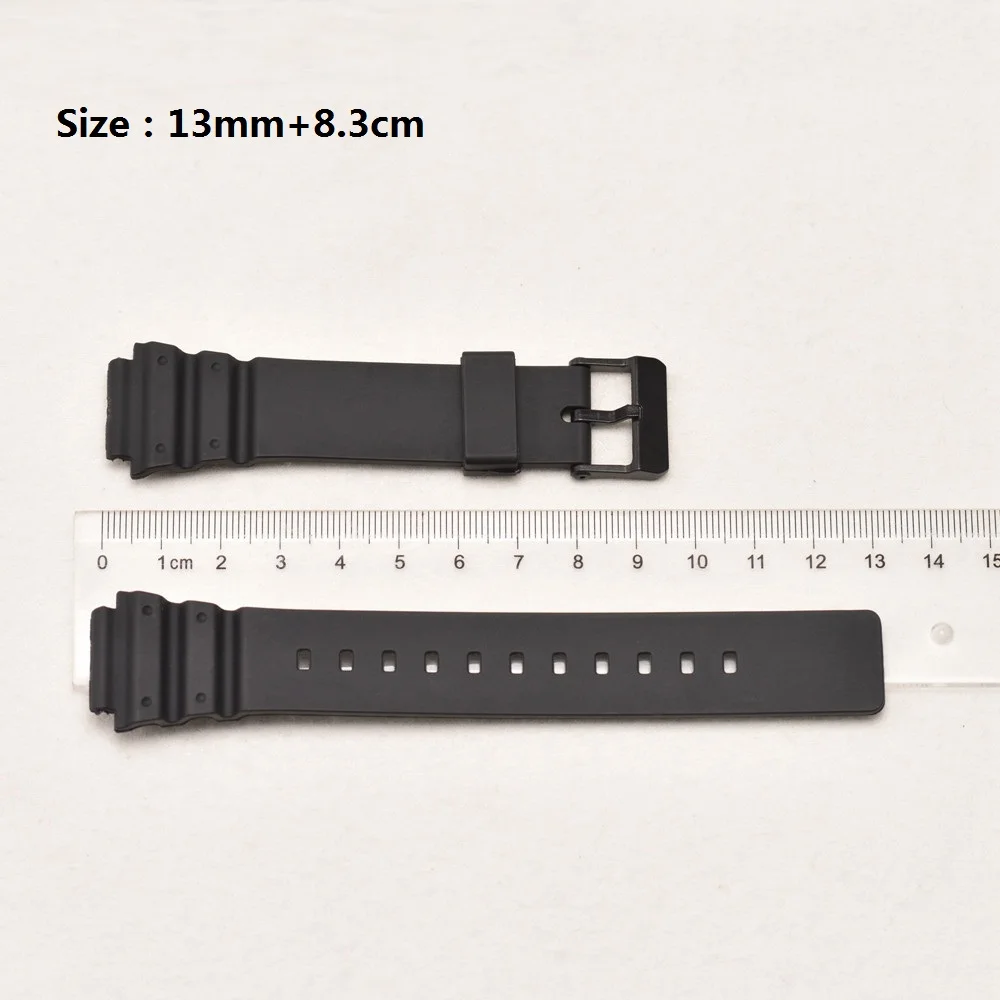 New-Durable-18mm-Black-White-Silicone-Rubber-Watchband-Replacement-For-Casio-MRW-200H-Watch-Convex-Resin (3)