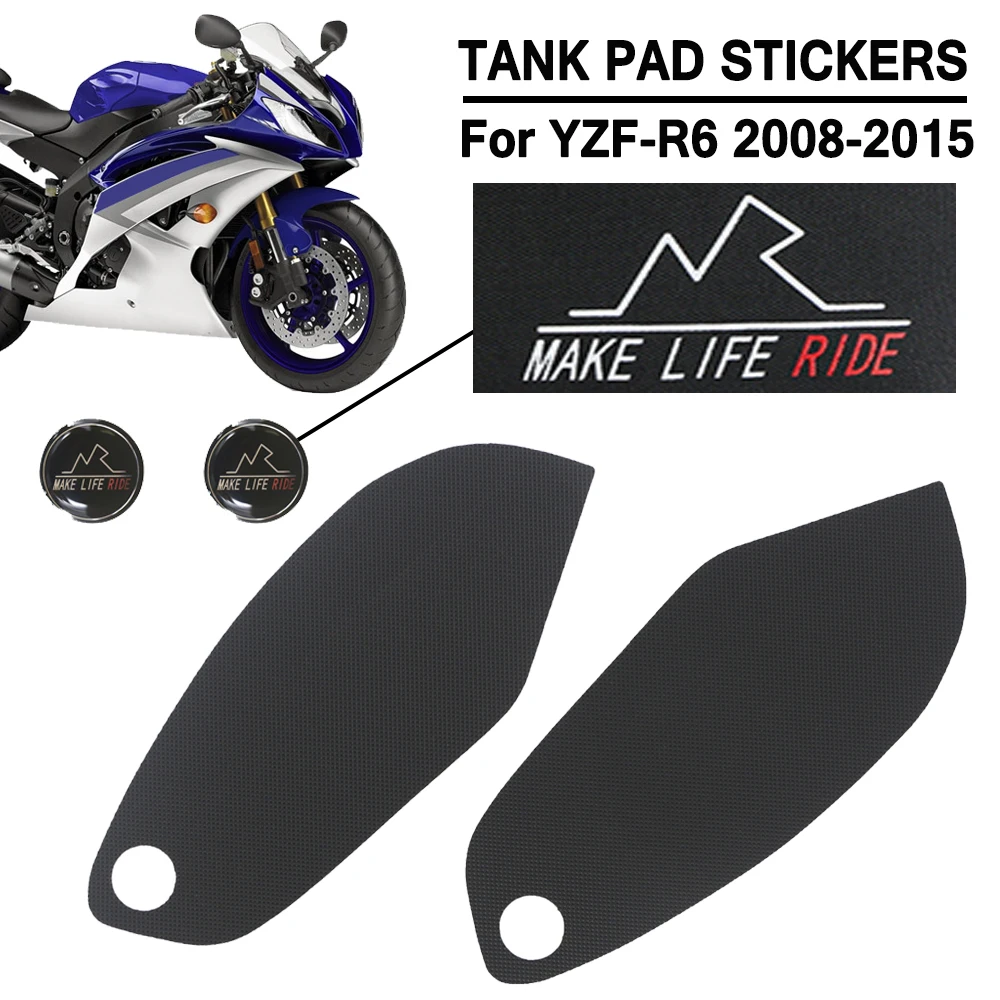 YAMAHA YZF R6 2008-2015 Motorcycle Gas Tank Traction Side Pad Gas Fuel Knee Grip Protector 