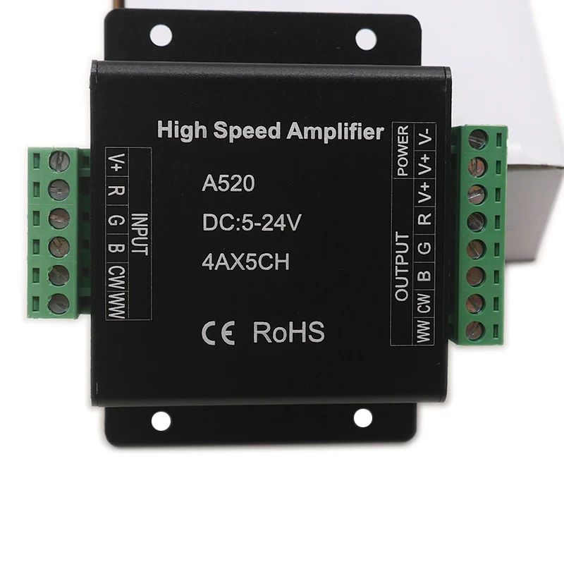 

RGBWW High Speed Amplifier Data Signal Repeater DC5V 12V 24V Single color/RGB/RGBW/RGB+CCT 1/3/4 CH Dimmer Power Amplifier