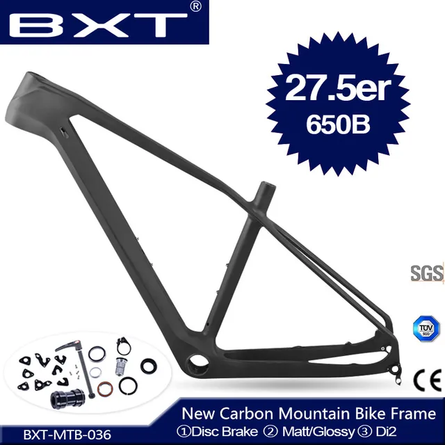 $US $259.00 2020  BXT full carbon mtb frame 27.5er cadre carbone t800 carbon Mountain bike frame 27.5 super lig