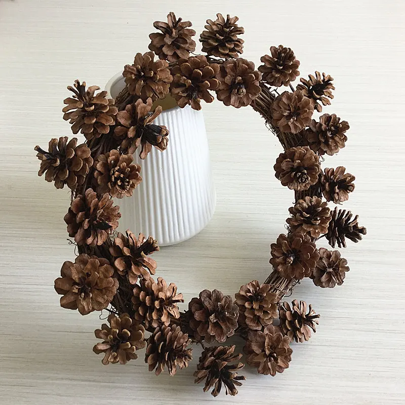 Рождественский венок Pinecone венок на дверь Перемычка кулон Гостиная Украшение для столовой портативные украшения вечерние принадлежности