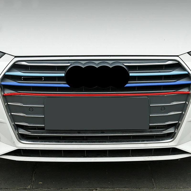 Карманго для Audi A4 S4 B9 автомобильный передний капот средняя сетчатая решетка крышка рамка отделка наклейка интерьерные аксессуары