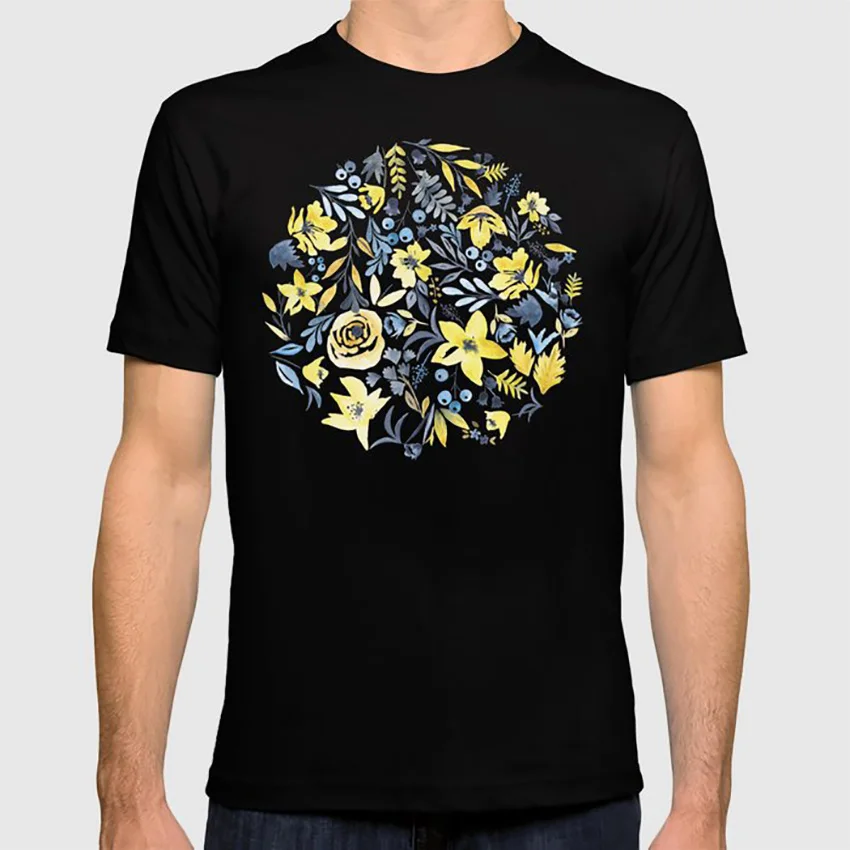 Футболка Golden Morning имбирный цвет Нежный Золотой стержень красивые растительные