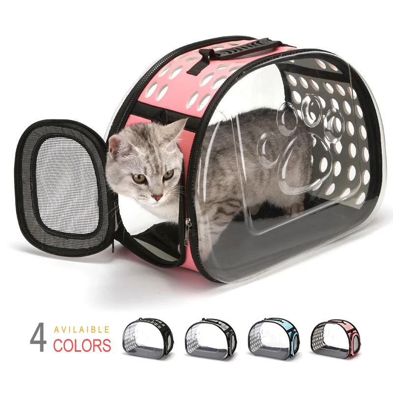 

Portable Foldable Pet Bag Travel Transparent Mochila Gato Puppy Dog Cat Bag Dog Carrier Bags Shoulder Pets Backpack Dog Carrier