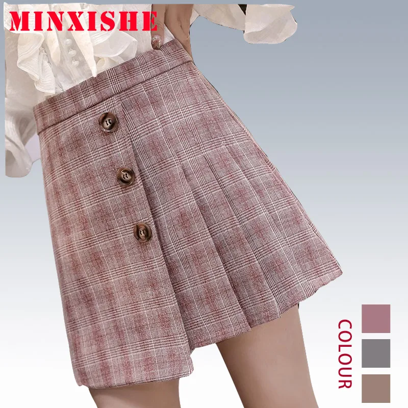 Юбки faldas mujer женские осенне-зимние moda 2019 harajuku плиссированные клетчатые плисады клетчатые Мини Короткие микро сексуальные пляжные юбки