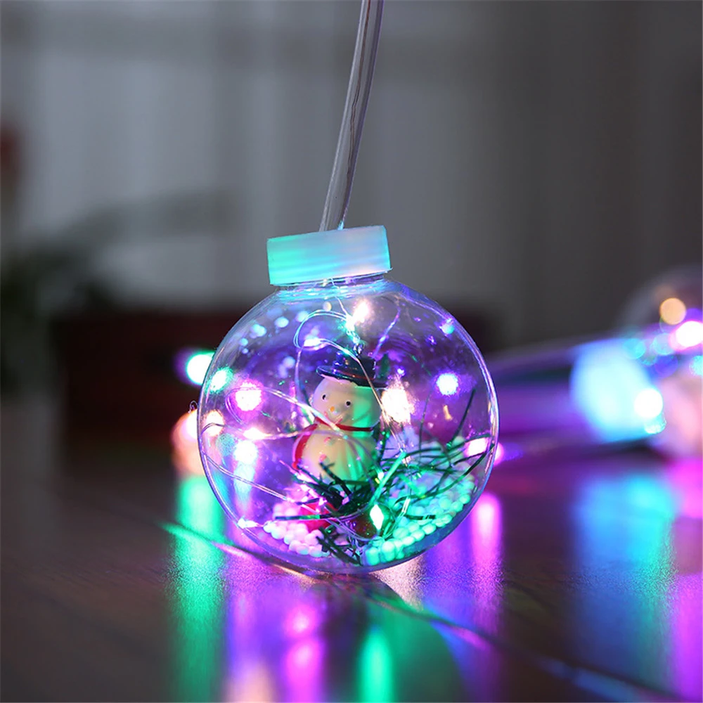 Рождественские игрушки светящиеся волнистые шарики светодиодные огни