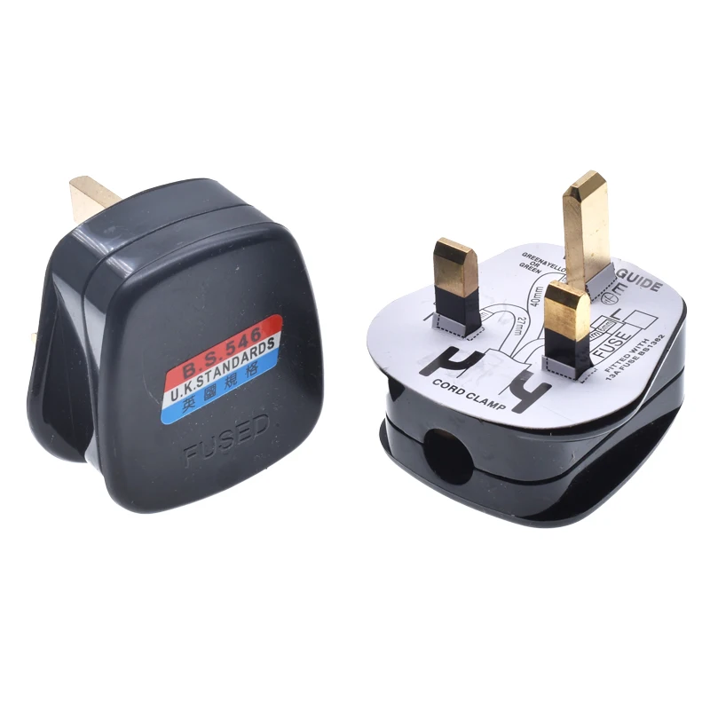 Высококачественный Белый Черный заземляющий 250 В Британский стандарт 13 а вилка