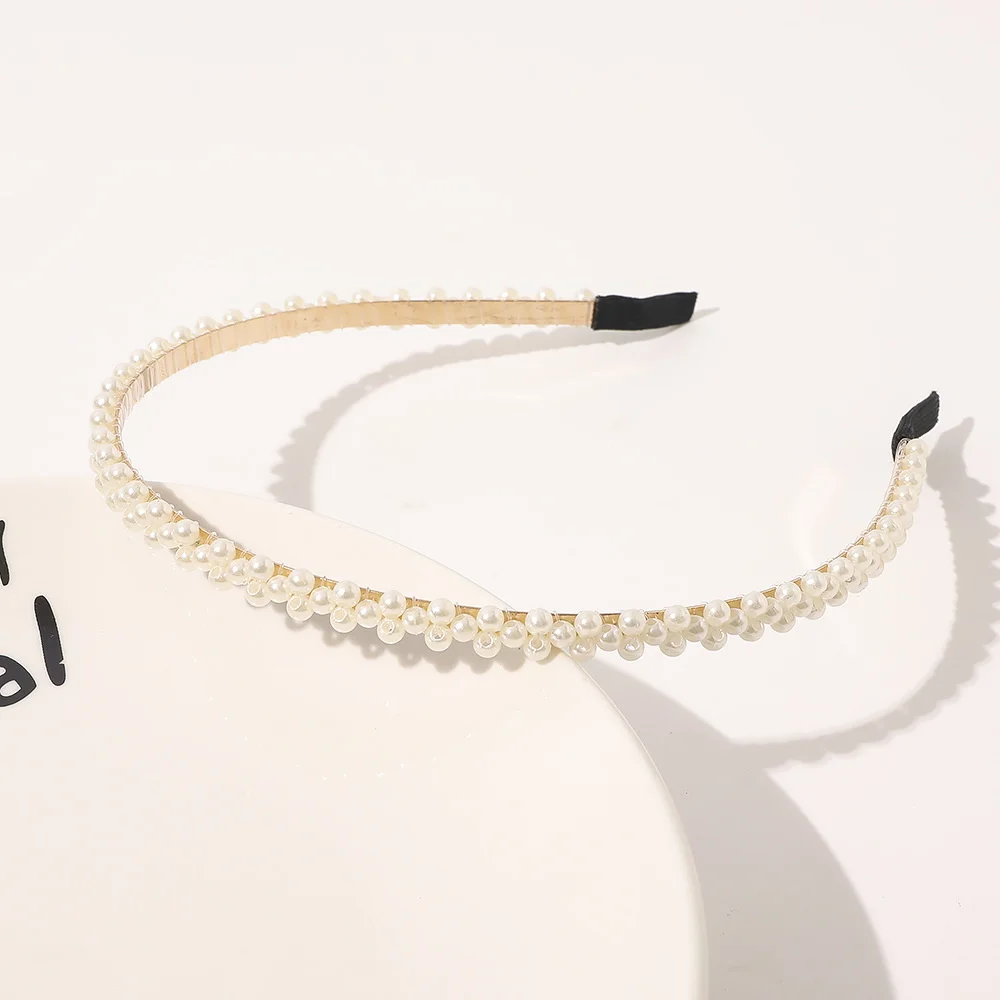 Neue Frauen Voll Perlen Einfache Haarbänder Bogen Stirnband Haar Hoops Band Halter Ornament Headbnds Dame Mode Haar Zubehör – Detail 7