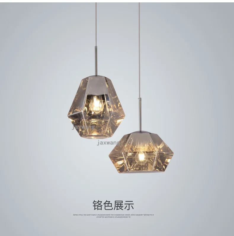 Postmodern LED Glass Pendant Lamps Nordic Restaurant Hanging Lamps Light Fixures Warm Creative Chandeliers Kitchen Accessories