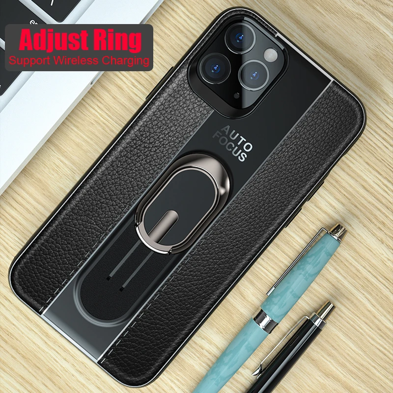 Мягкий ТПУ чехол с регулируемым кольцом-кронштейном для iPhone 11 Pro XS Max XR X 7 8 6 6 S, Силиконовый противоударный чехол на заднюю панель для iPhone11 Pro Max, чехол