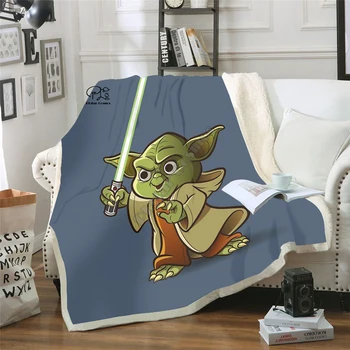 

Star Wars Baby Yoda Blanket Design Flannel Fleece Blanket Printed Sofa Warm Bed Throw Blanket Adult Blanket style-3