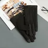 Winter Men Plush Warm Cashmere Outdoor Sports Cycling Mittens Women Three Ribs Suede Leather Touch Screen Driving Glove J98 ► Photo 2/5