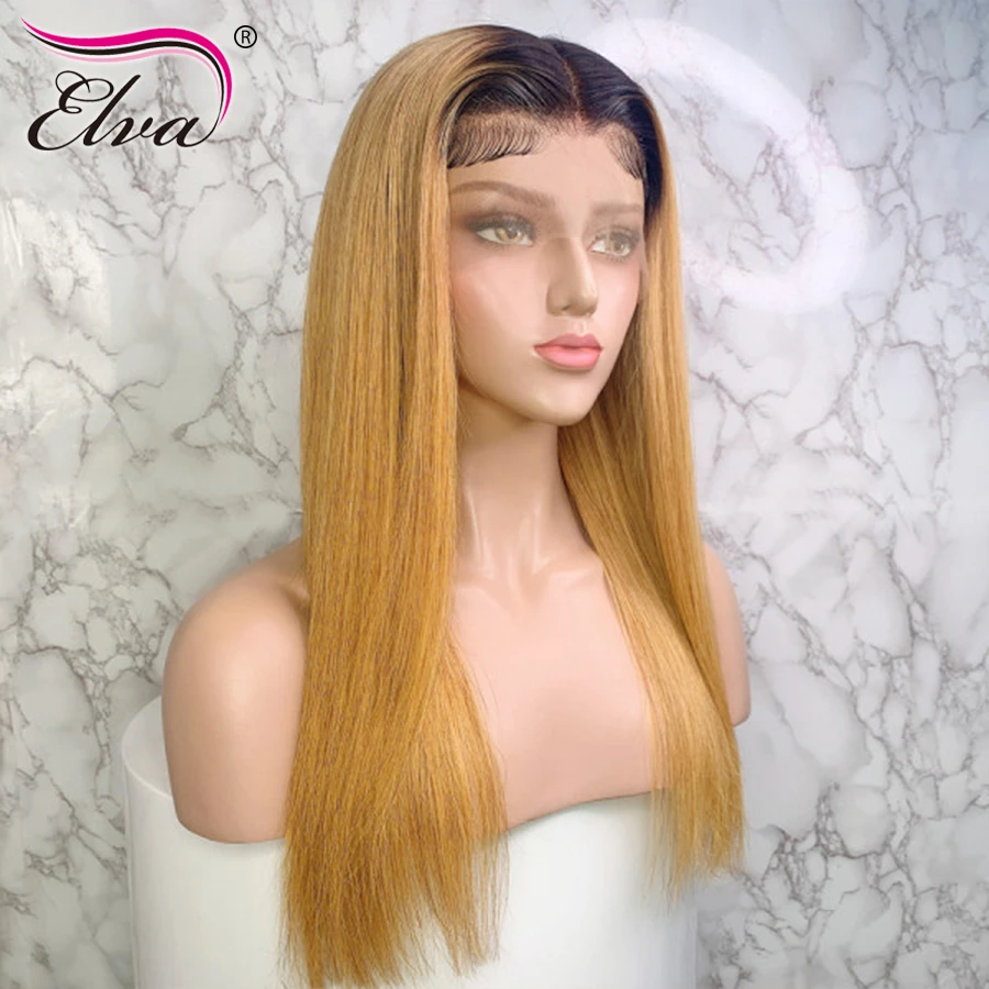 Elva Hair Ombre Lace Front Human Hair Wigs 1B/27 Remy 13*6 Lace Wigs Pre  Plucked Wigs Baby Hair 150% Density Straight Lace Wigs|wigs for blacks|wigs  for black womenwig withe - AliExpress