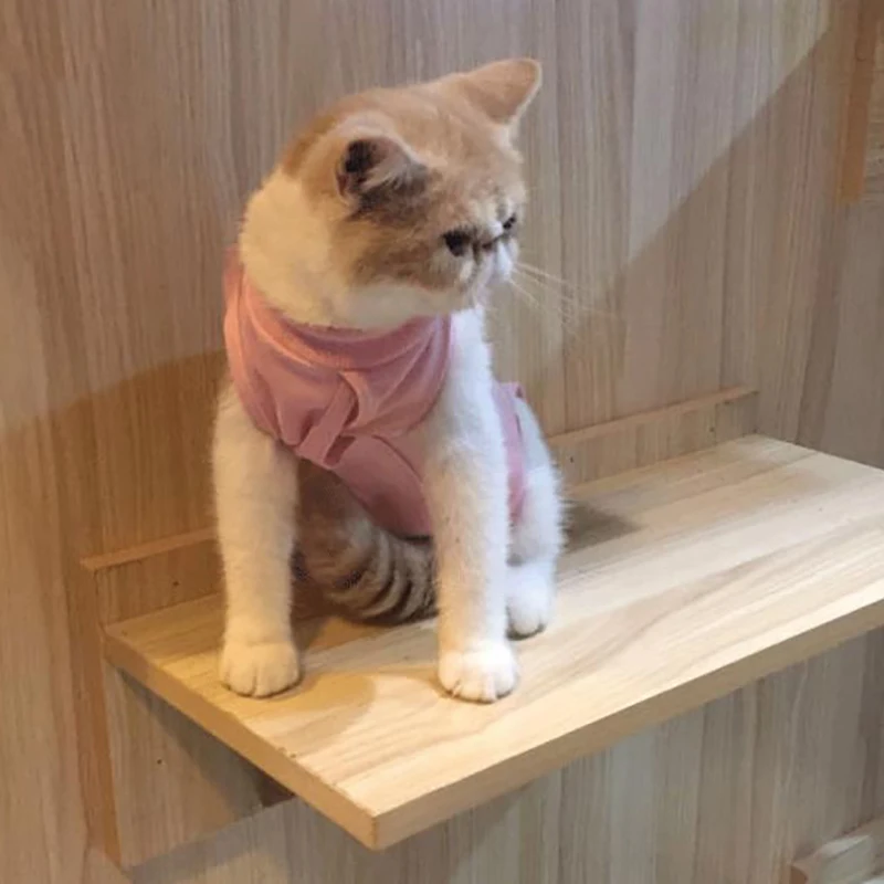 1 шт. хлопок кошка дышащий стерилизационный костюм розовый Pet хирургии реабилитационная Одежда Pet кошка восстановление костюм S-L