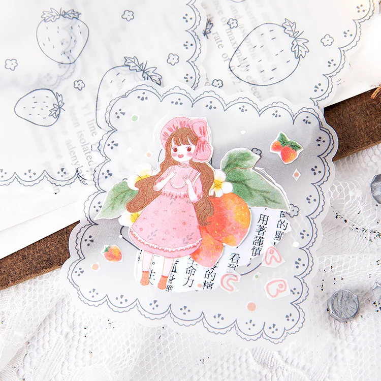 30pcs/pack Forest Series Vintage Journal Transparent Paper Sticky Notes Memo Pad Planner Stickers Kawaii Stationery Notepad