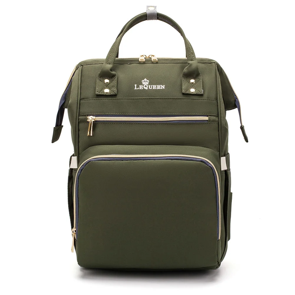 Army Green Сумка для подгузников, рюкзак большой емкости, сумка для мам, одноцветная, водонепроницаемая, для путешествий, для беременных, сумки для подгузников для коляски - Цвет: Army Green