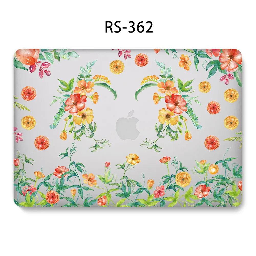 Чехол для ноутбука macbook Touch ID Air 13 A1932 Air Pro retina 11 12 13 13,3 15 touch bar A2159 A1706 A1707+ крышка клавиатуры - Цвет: 362