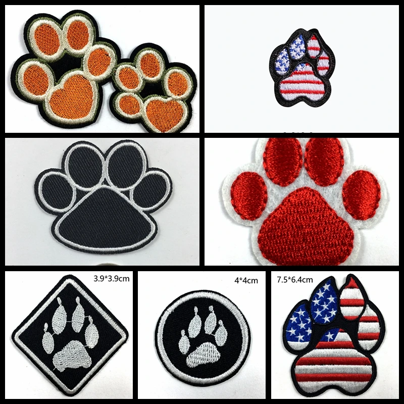 1 шт. Оригинальные Симпатичные вышитые значки с животными медведем термоклейкие