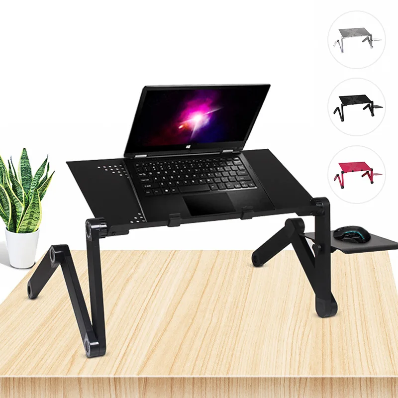 Стол компьютерный складной регулируемый алюминиевый столик для ноутбука с