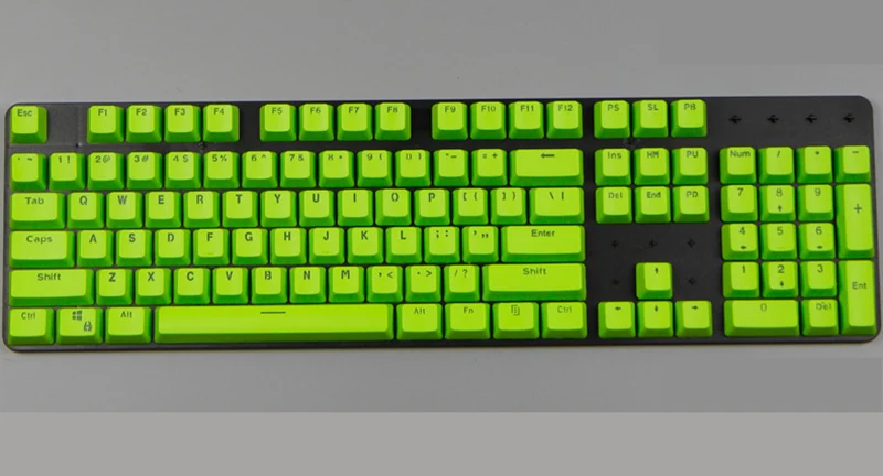 green PBT Русский/PBT английский Languag ключ крышка s Различные цвета выбор для Cherry MX механическая клавиатура Клавишные переключатели 104 клавиш - Цвет: green PBT