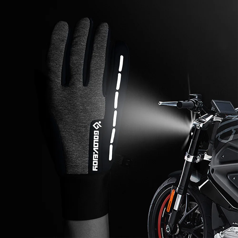 [AETRENDS] зимние лыжные теплоотражающие велосипедные перчатки в полоску, перчатки для сенсорного экрана для мужчин и женщин, O-0030