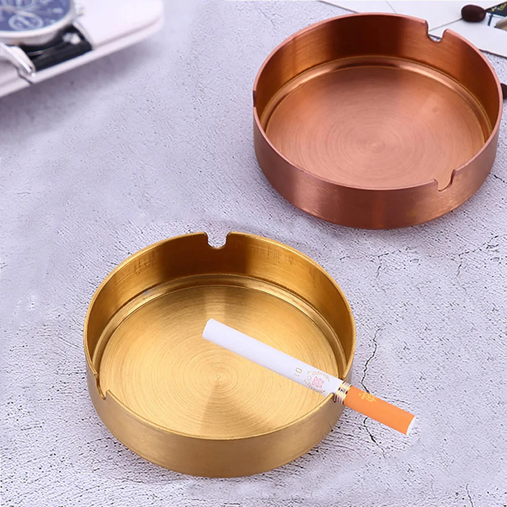 

Stainless Steel High Temperature Resistant Drop Resistant Round Design Ashtray