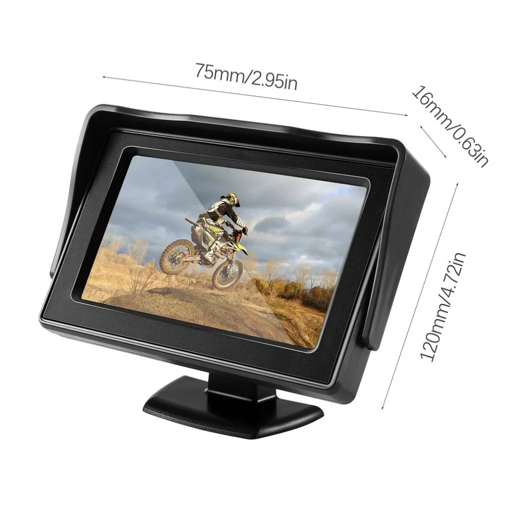 4,3 дюймов TFT lcd автомобильные мониторы заднего вида для DVD gps камера заднего вида аксессуары для вождения автомобиля классический стиль