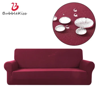 

Bubble Kiss Waterproof Stretch Case For Sofa Living Room Home Slipcover Decor Elastic Couch Cover Solid Color Corner Sofa Cover