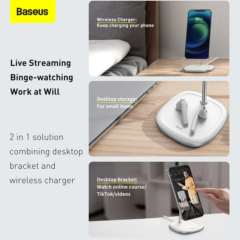 Baseus 15W Qi Magnetic Wireless Charger For iPhone