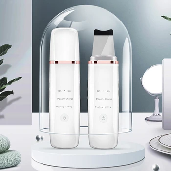 

Acne Blackhead Remover Shovel Clean Ultrasonic Ion Face Skin Cleaning Scrubber Pore Exfoliating Instrument Spot Cleaner