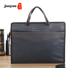 Одноцветный мужской Большой Вместительный износостойкий портфель, двухслойный конверт на молнии, ручные файлы, ткань Оксфорд, сумка для мужчин