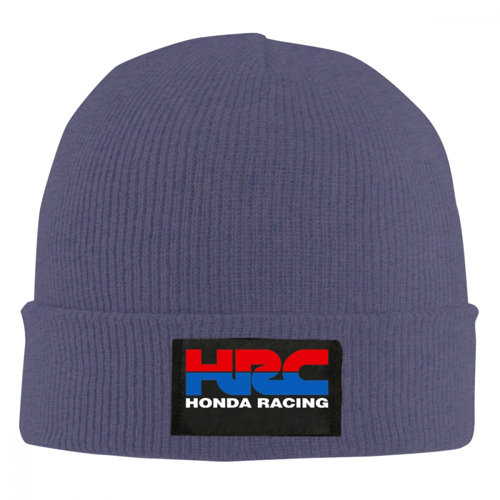 Тёмно-синий Шапка бини с принтом HRC Honda Racing Car Fans1 для мужчин и женщин вязанные шапочки Skullies теплая зимняя унисекс Лыжная хип-хоп шапка - Цвет: Тёмно-синий