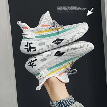 

Fashion Men's Sneakers Comfortable Men Casual Shoes Outdoor Black White Shoes for Man Lace Up Male Walking Zapatillas Footwear