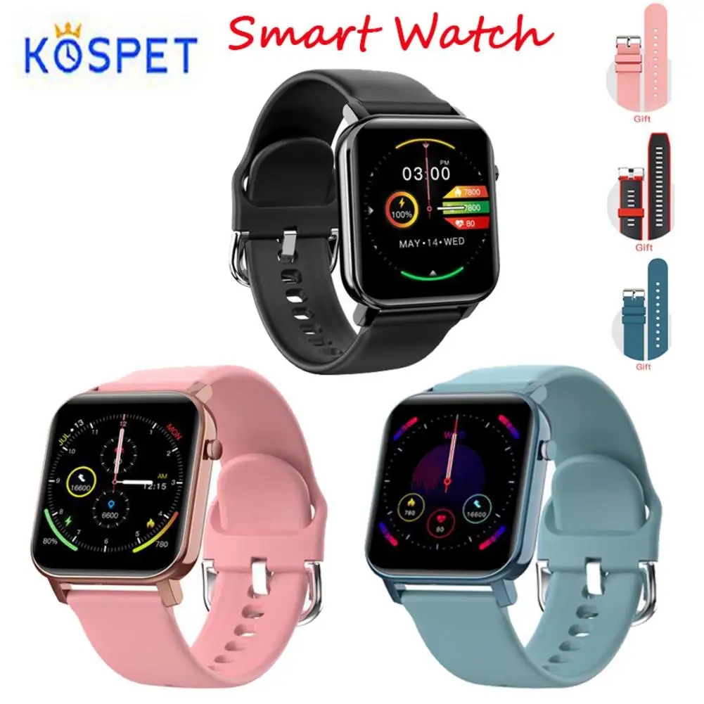 KOSPET-reloj inteligente GTO para hombre y mujer, accesorio de pulsera deportivo resistente al agua con pantalla táctil, Monitor de salud multideporte, 2020