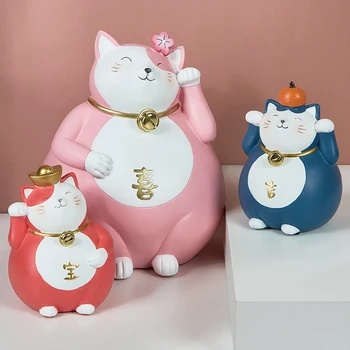

Home Decoration Accessories Home Decor Maneki Neko Resinas Planas De Personajes Lucky Cat Desk Decoration Craft Supplies