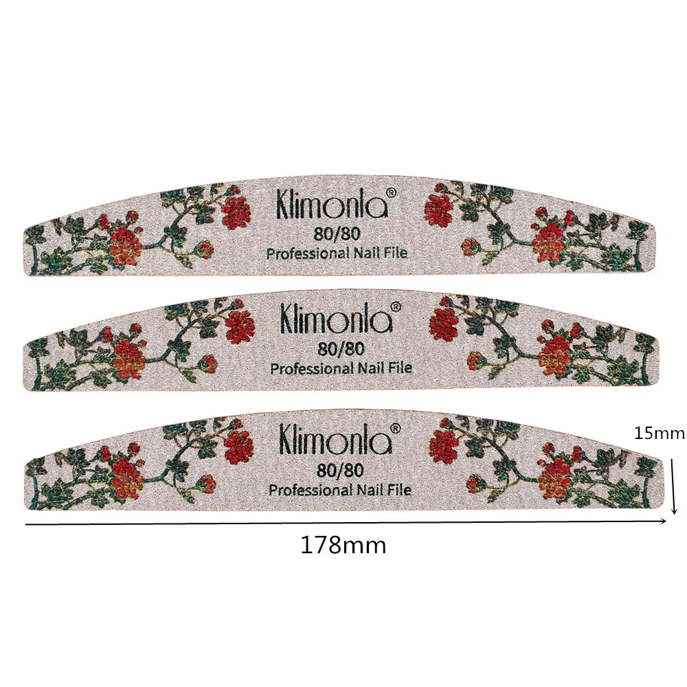 50Pcs Nails file 100 180 80 150 240 grit for Manicure accessories professional nail material Exclusive Flower Print Salon Tools
