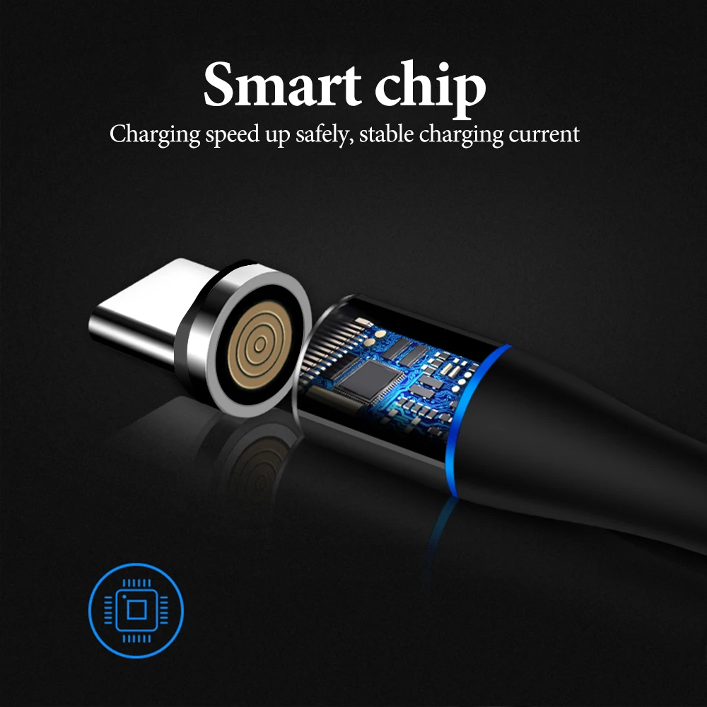 Magnetic Cable Type C Micro USB For iOS Phone Charging Cord Data Transmission Line 3A Fast Charge Type-C USBC MicroUSB Charger