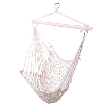 

Cotton Hanging Rope Air/Sky Chair Swing beige BJStore
