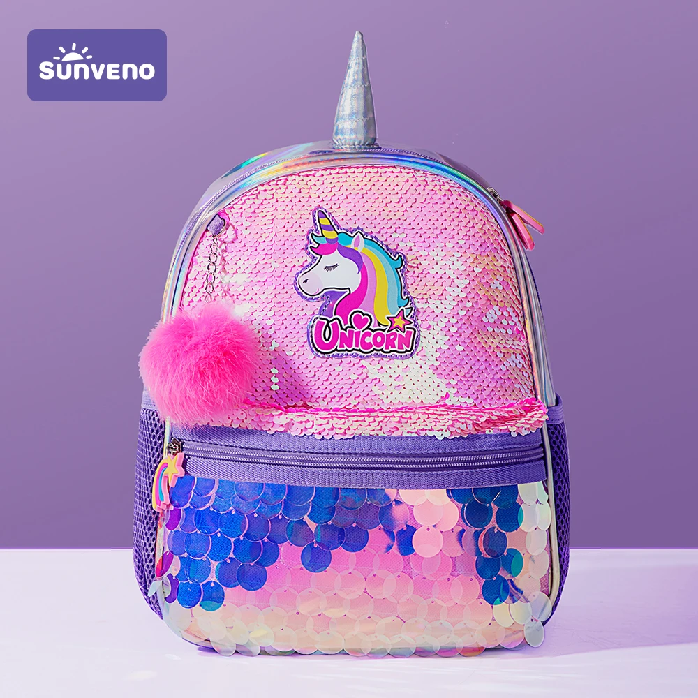 Backpack Unicorn Sequin Kindergarten Girls Childrens Sunveno for Pre-School-Bag Gift